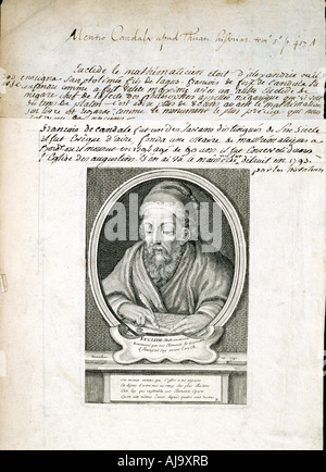 Euclide matematico greco, 1740. Artista: sconosciuto Foto Stock