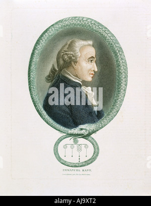 Immanuel Kant, filosofo tedesco, 1812. Artista: sconosciuto Foto Stock