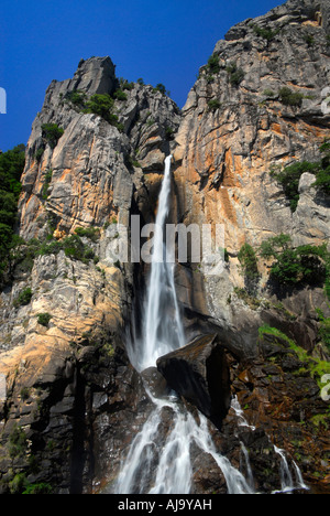 Piscia di Gallo cascata, Corsica Foto Stock