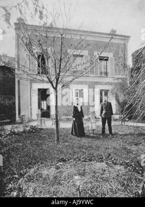 Marie (1867-1934) e Pierre (1859-1906) Curie. Artista: sconosciuto Foto Stock