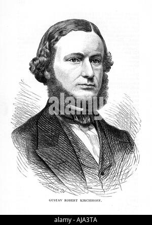 Gustav Robert Kirchhoff, fisico tedesco, 1873. Artista: sconosciuto Foto Stock