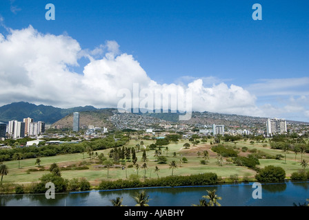 Campo da Golf di Ala Wai, Honolulu Oahu, Hawaii Foto Stock