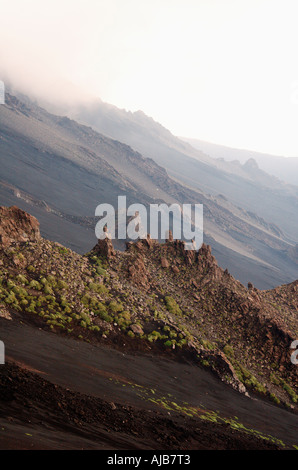 Valle del Bove sulle pendici meridionali del Monte Etna Foto Stock