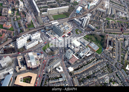 Vista aerea del sud est di Elephant e Castle London SE1 SE11 Inghilterra REGNO UNITO Foto Stock