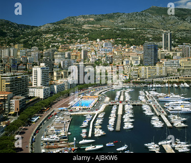 MC - MONTE CARLO: Vista della città e del porto Foto Stock