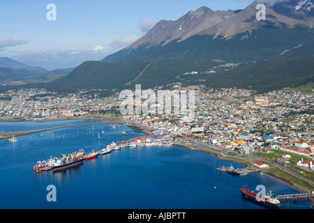 Vista aerea di Ushuaia Foto Stock