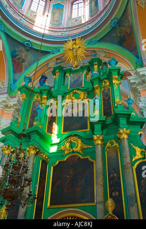 Lo Spirito Santo la Chiesa ortodossa interni principali Vilnius Lituania Foto Stock