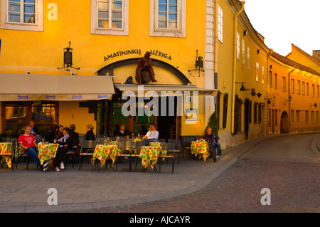 Ristorante Terrazza Rotuses aikste Vilnius Lituania Foto Stock