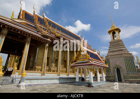 Il Grand Palace, il Wat Phra Kaew, il Tempio del Buddha di Smeraldo di Bangkok, Tailandia Foto Stock