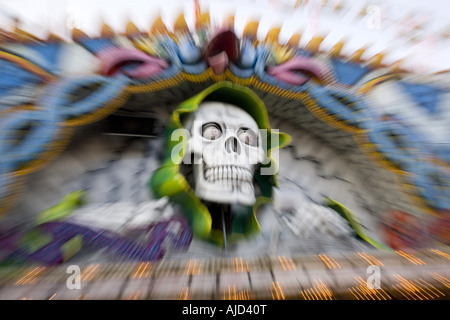 Cranio di un Haunted House sulla fiera Cranger, la Germania, la zona della Ruhr, Herne Foto Stock