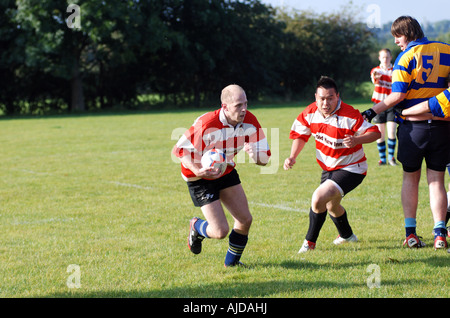 Il Rugby a livello di club, Leamington Spa Warwickshire, Inghilterra, Regno Unito Foto Stock