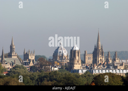 Oxford Spires visto da sud Hinksey, Oxfordshire, England, Regno Unito Foto Stock