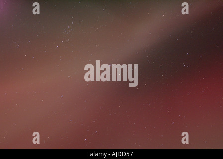 Dh aurora boreale Meteo Northern Lights cielo di notte su Orkney Foto Stock