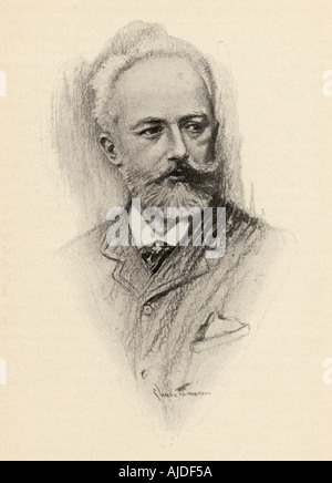 Pyotr Ilyich Tchaikovsky,1840 - 1893. Il compositore russo. Foto Stock