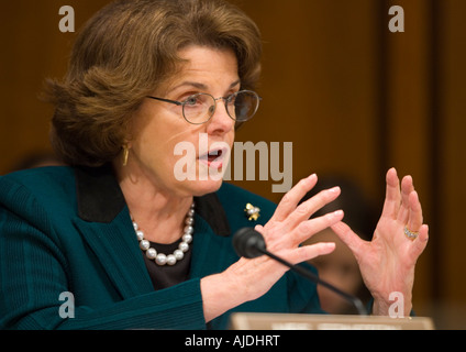 WASHINGTON DC USA U S Senatore Dianne Feinstein D CA del alla commissione giudiziaria del Senato Foto Stock