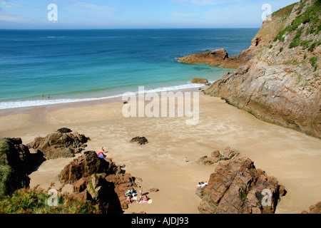 Regno Unito Isole del Canale Jersey Plemont Bay Foto Stock