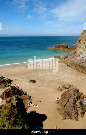 Regno Unito Isole del Canale Jersey Plemont Bay Foto Stock