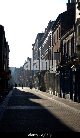 Street al mattino, pittura road Foto Stock