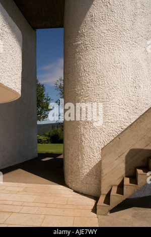 La Chapelle Notre Dame du Haut, Rochamp, Francia, Corbusier Foto Stock