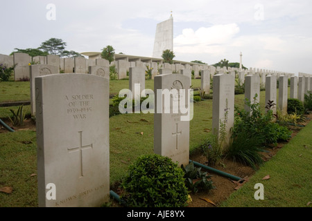 Un soldato sconosciuto al Kranji War Cemetery Singapore Foto Stock