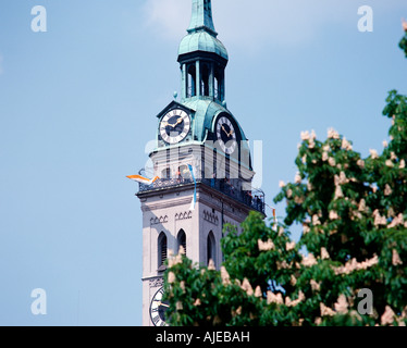 EU DE Germania Baviera Monaco di Baviera la torre di San Pietro Foto Stock