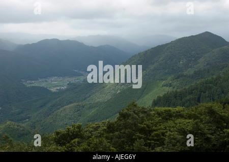 Vista dal Monte Hieizan Hiei zan Kyoto in Giappone Foto Stock