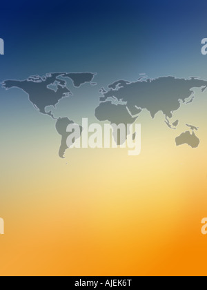 Mappa del mondo Foto Stock