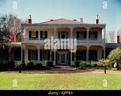 Olmi Corte Antebellum Mansion è una struttura storica in Natchez in Mississippi Foto Stock