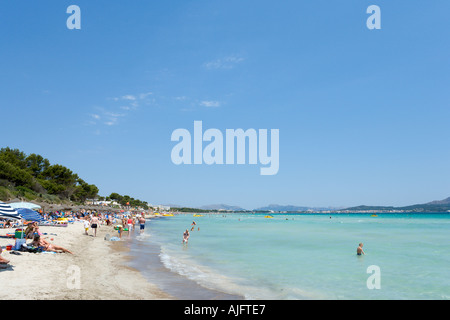 Spiaggia, Platja de muro, Alcudia, Mallorca, Spagna Foto Stock