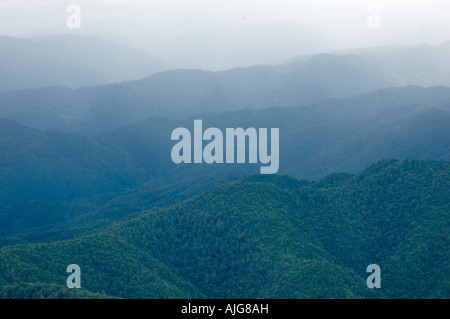 Vista dal Monte Hieizan Hiei zan Kyoto in Giappone Foto Stock