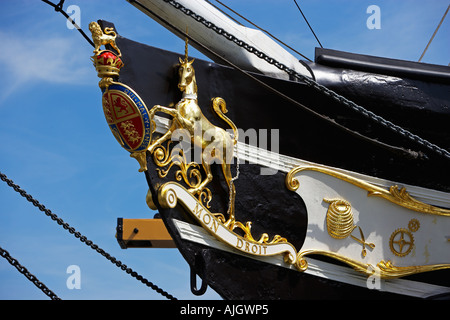 Prua della SS Gran Bretagna nel porto di Bristol Foto Stock