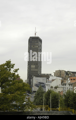 Beograd, ufficio edificio Beogradjanka dall architetto Branko Pesic Foto Stock