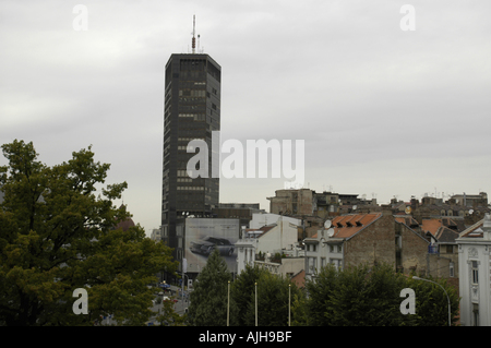 Beograd, ufficio edificio Beogradjanka dall architetto Branko Pesic Foto Stock