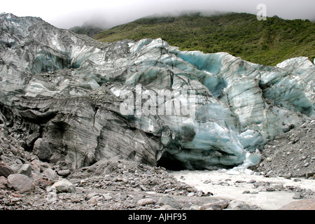 Fox Glacier costa ovest di Isola del Sud della Nuova Zelanda Foto Stock