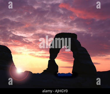 Stati Uniti - UTAH: Delicate Arch Arches National Park Foto Stock