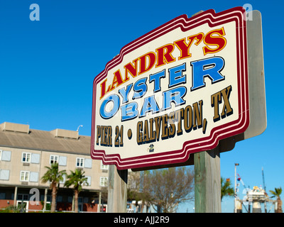 Galveston Landry's Oyster Bar Pier 21 Foto Stock