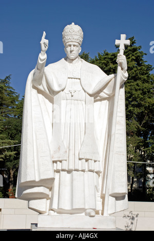 La statua di Papa Pio XII a Fatima Foto Stock