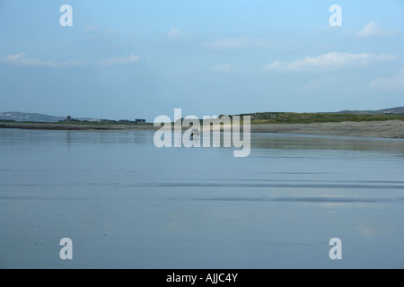 4x4 il fuoristrada, Pollan beach, Isola di doagh, Donegal, Irlanda Foto Stock