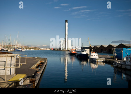 Shoreham Power station Docks paesaggio Foto Stock