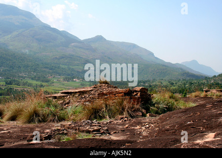 Marayoor villaggio in Kerala con le splendide colline e valli verdi Foto Stock