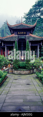 Tempio Fuhu, Monte Emei, Cina Foto Stock