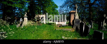 Early Victorian cimitero Kensal Green Londra Foto Stock