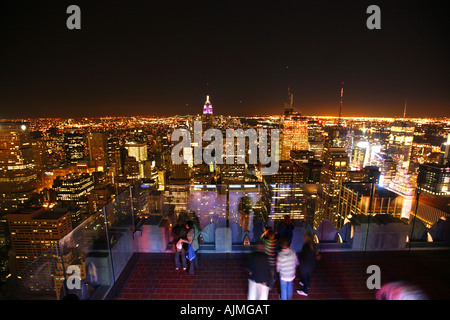 Vista di New York City dalla parte superiore dell edificio Rockefeller Foto Stock
