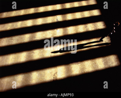 Persona in piedi di ombre Foto Stock