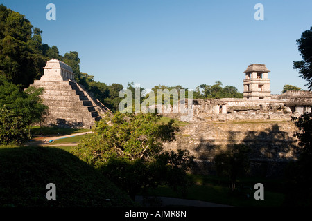 L'antico sito Maya di Palenque Chiapas Provincia Messico 2005 Foto Stock