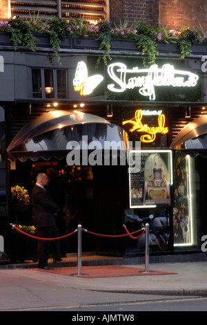 Esterno del Stringfellows night club di Londra. Foto Stock