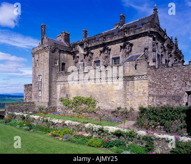 Queen Anne Palazzo e i Giardini del Castello di Stirling Stirling Scozia Scotland Foto Stock
