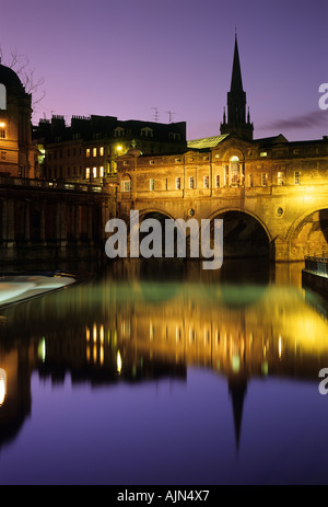 Pulteney Bridge Bath Somerset England Regno Unito Foto Stock