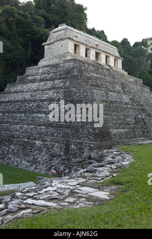 Temple de las inscripciones sito Maya di Palenque Chiapas Provincia Messico 2005 Foto Stock