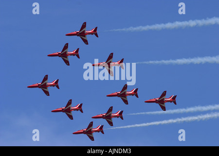 Le frecce rosse Foto Stock